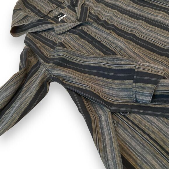 Urban Outfitters BDG Multicolor Stripe Oversized Lagenlook Hooded Jacket Size S - Picture 9 of 12